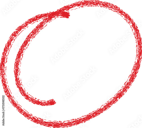 Vector art of hand drawn red circle for highlighting text