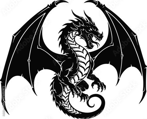 Dragon Silhouette Vector Art
