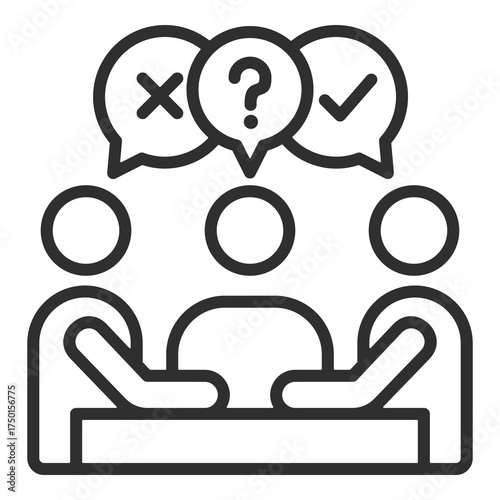 Discussion Icon Single Vector Collection 