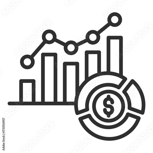 Market Analysis Icon Single Vector Collection 