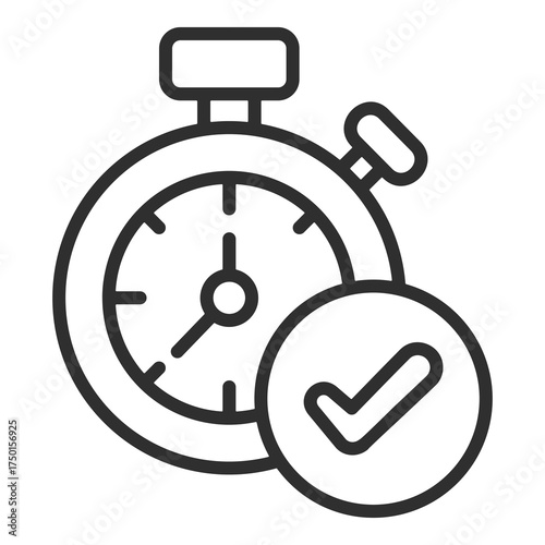 On Time Icon Single Vector Collection 