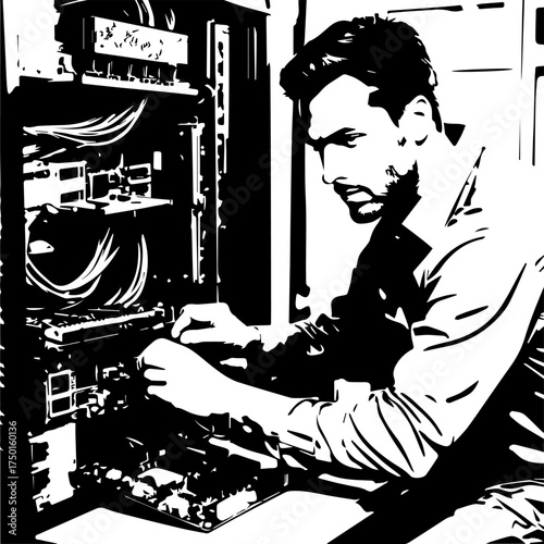 Silhouette Repair Techniques Man Brings Life Back to Computer