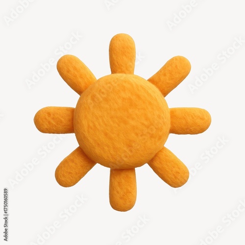 Fluffy sun illustration design.