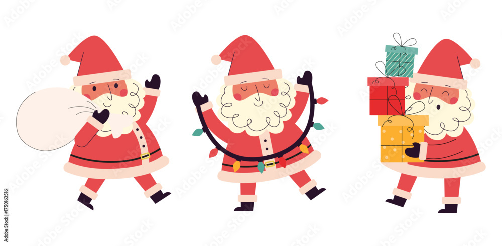 Fototapeta premium Vector santa claus