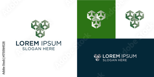 Modern corporate identity logo design with geometric arrow shapes, perfect for a tech startup or innovative company branding, conveying growth, direction, and forward thinking
