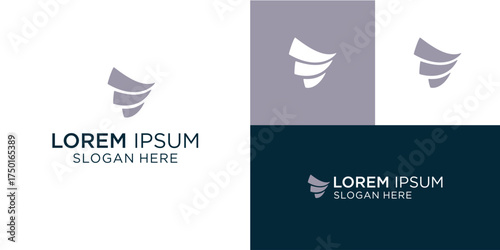 Dynamic brand identity logo showcasing flow and motion, perfect for innovative tech startups and modern businesses seeking a memorable visual symbol of progress