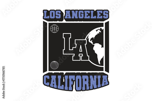 Los Angeles graphic tee design, urban streetwear, aesthetic design, vector graphic design