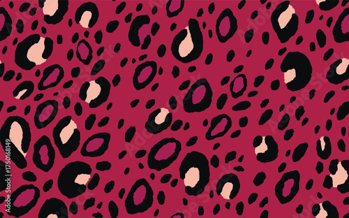 Abstract modern leopard seamless pattern. Animals trendy background. Color decorative vector stock illustration for print, card, postcard, fabric, textile. Modern ornament of stylized skin.