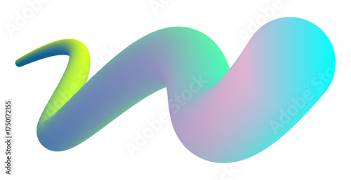 Abstract Gradient Blend Curves Shape. Vector illustration