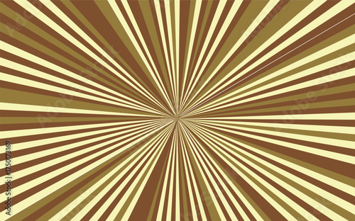 Pop art radial colorful comics book magazine cover. Striped green digital background. Cartoon funny retro pattern strip mock up. Vector halftone illustration. Sunburst, starburst shape.