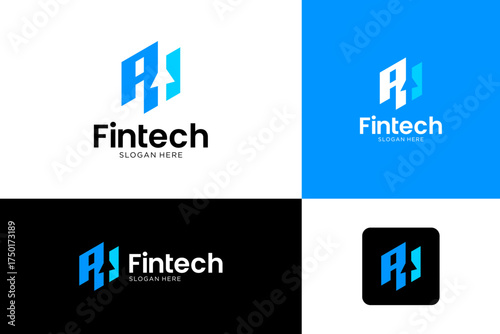 Up arrow with letter A accounting financial logo.