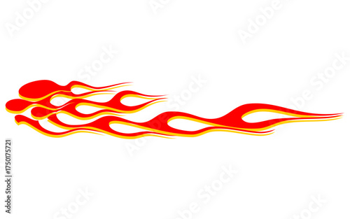 Fiery Flames: A vibrant display of stylized flames in hues of red and orange, symbolizing energy and intensity. 