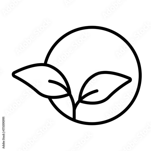 Eco-friendly plant icon Sustainable growth, nature, and environmental protection, vector graphic