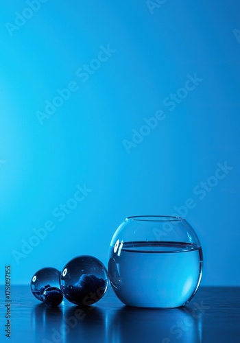 A serene visual representing the soothing, restorative power of blue hues, evoking a sense of calm wellness and natural recovery ,comfort ,refresh ,therapeutic