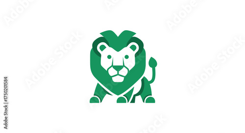 Stylized green lion