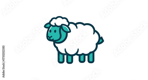 Simplified cartoon sheep