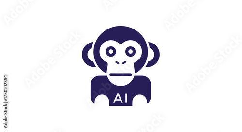 Dark blue monkey icon with "AI" text