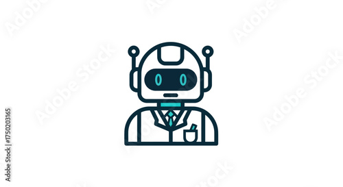 Professional robot with a tie