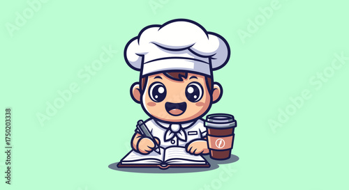 Chef writing recipe