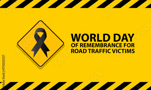 World Day Of Remembrance For Road Traffic victims Background vector Illustration