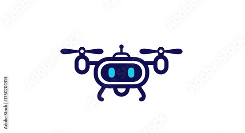 Stylized, vector drone icon
