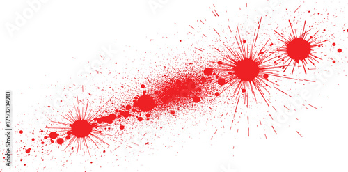 Blood drops and splatters. Illustration on a transparent background