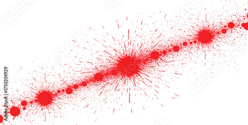 Blood drops and splatters. Illustration on a transparent background