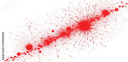 Blood drops and splatters. Illustration on a transparent background