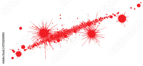 Blood drops and splatters. Illustration on a transparent background