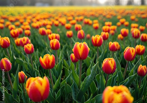 Vibrant spring blossoms unfurl in a sun-drenched meadow, celebrating the season's renewal and natural beauty and growth ,growth ,season ,flora