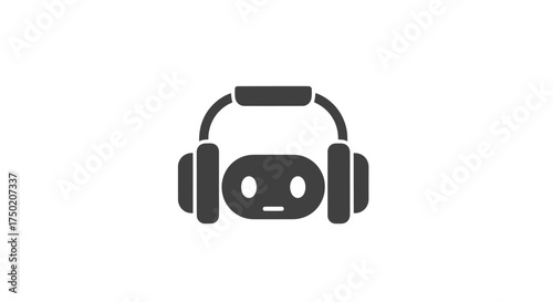 Robot with headphones