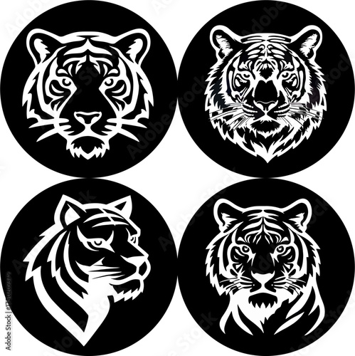 [BW] Tiger head logo vector.eps