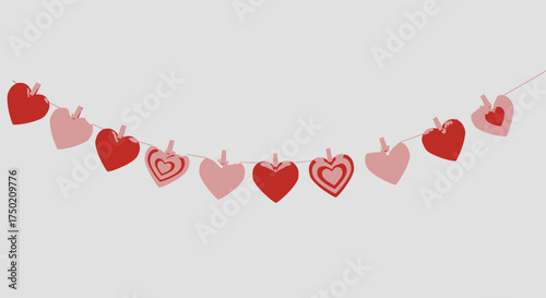 Romantic Heart Garland: A Symbol of Love, Affection, and Valentine's Day Celebration