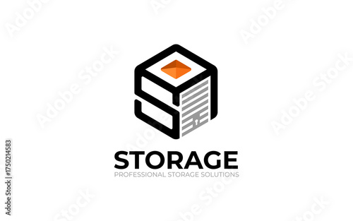 Illustration vector graphic of a professional storage solution business logo design template