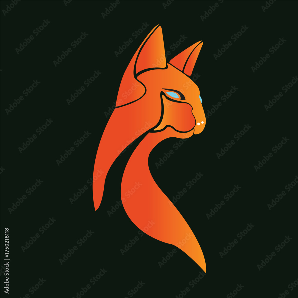 Obraz premium vector illustration of a fox