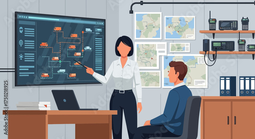 Innovative logistics control center environment with real time transport management