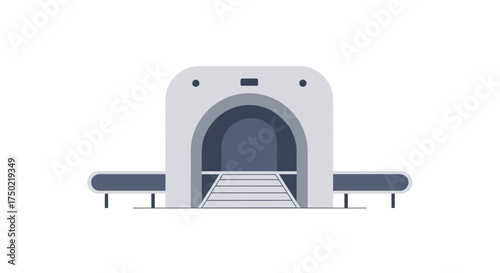 Minimalistic underground tunnel illustration for transportation systems