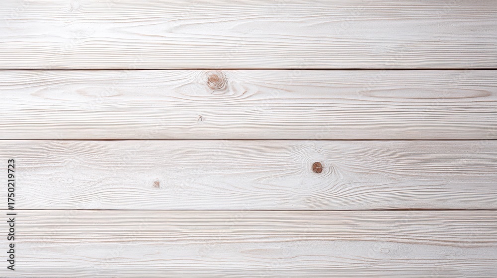 Obraz premium White Washed Wood Planks Background: Rustic, Clean and Versatile Texture for Mockups and Product Displays