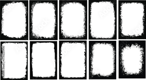 set of grunge frames