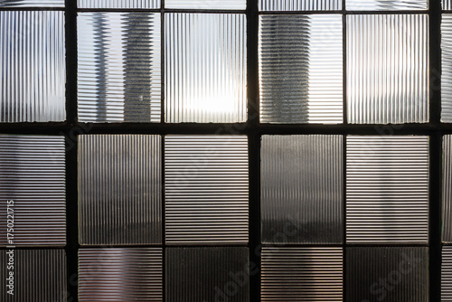 Wallpaper Mural pattern of glass in an industrial building in harmonic structure Torontodigital.ca