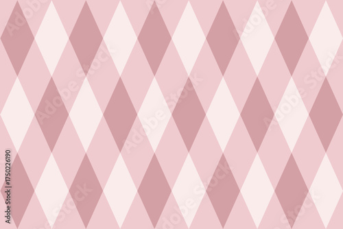 Neutral gingham background pastel pink beige argyle pattern with classic diamond shapes. Nude brown tones create elegant textile textured bg, for fabric print, wrapping paper, wallpaper design, vector