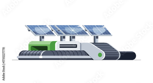 Automated solar panel cleaning rover machine with conveyor system design