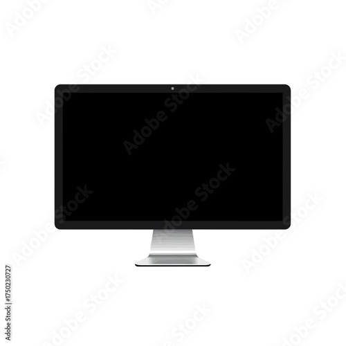 lcd monitor isolated on white