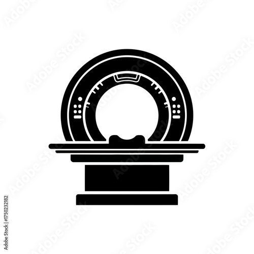 Illustration of a ct scanner machine, a medical imaging device used for diagnostic purposes
