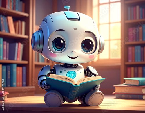 Young Robot in Learning Environment 104