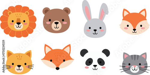 Animal Faces Set