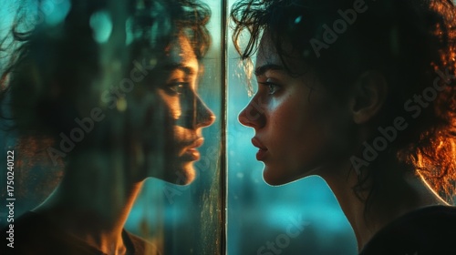 Reflection of a woman