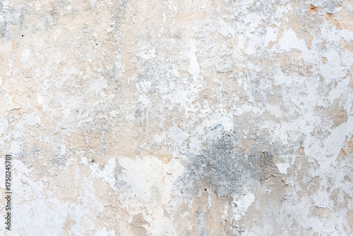 Old wall with peeling white paint