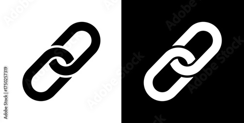 Chain link icon vector illustration 