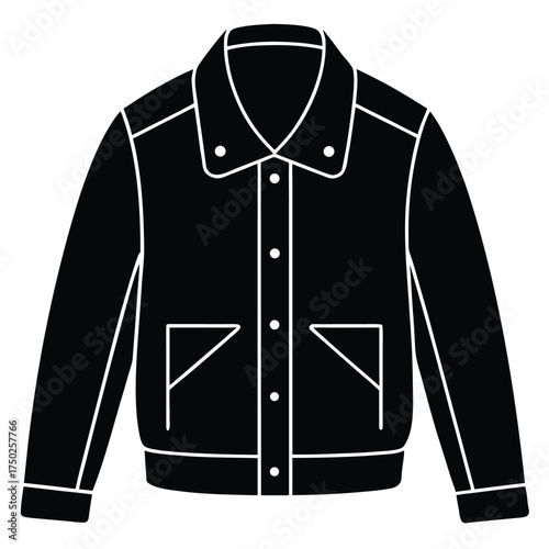 denim jacket vector icon